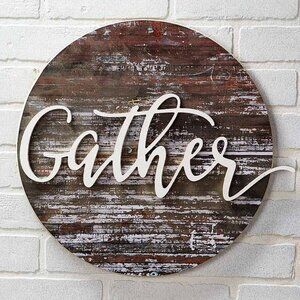 15.5" Wall Decoration Die-Cut Words GATHER
